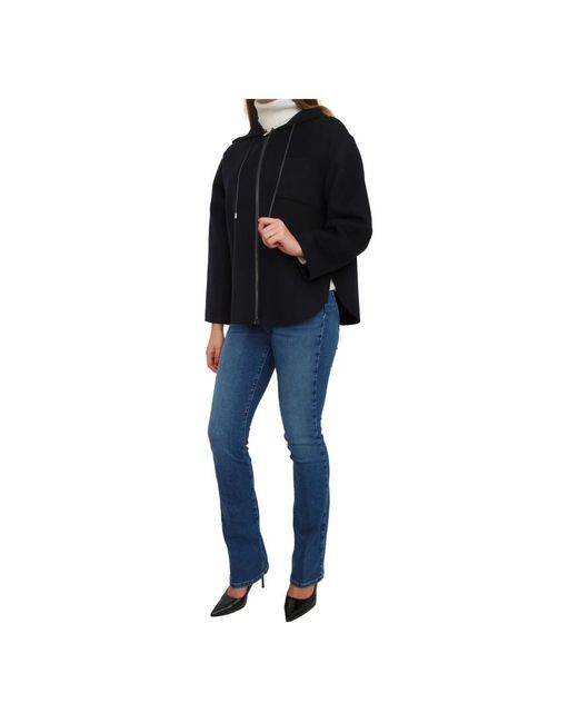 Max Mara Black Zip-Throughs