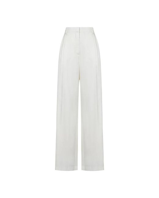 Wide trousers Alexander McQueen de color White
