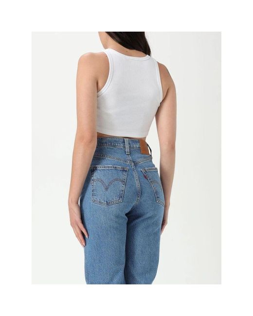 Gcds Blue Sleeveless Tops