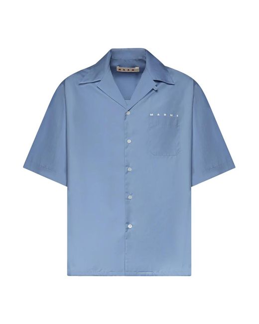 Marni Blue Short Sleeve Shirts for men