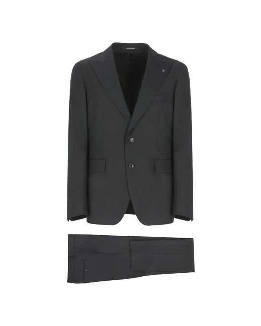 Tagliatore Black Single Breasted Suits for men