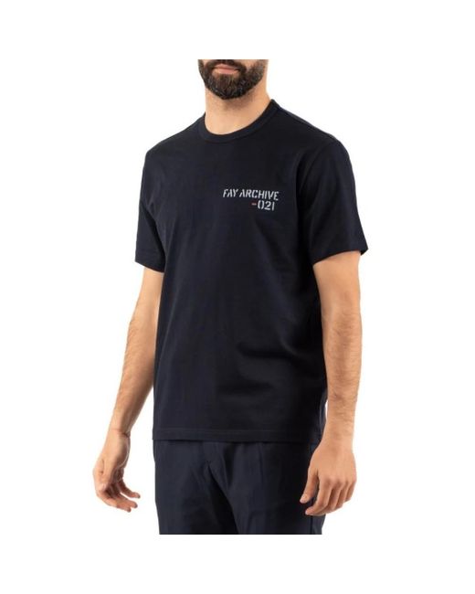 Fay T-Shirts in het Black voor heren