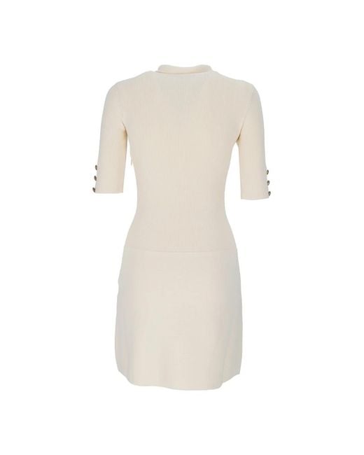 Elisabetta Franchi Natural Knitted Dresses