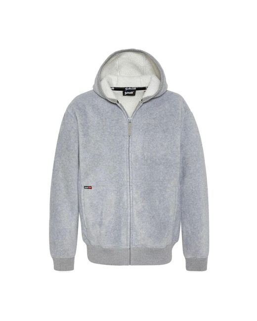 Schott Nyc Kapuzenpullover Mit Fleecefutter in Blue für Herren