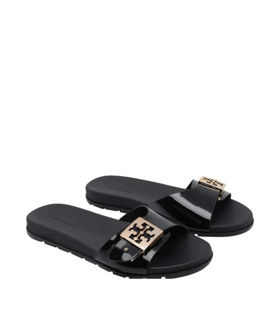 Tory Burch Black Sliders