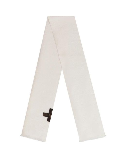 Zegna Silk Scarf in White für Herren