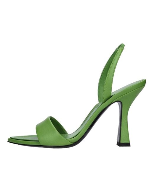 3Juin Green High Heel Sandals