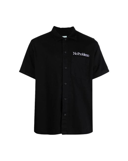 Aries Black Short Sleeve Shirts for men
