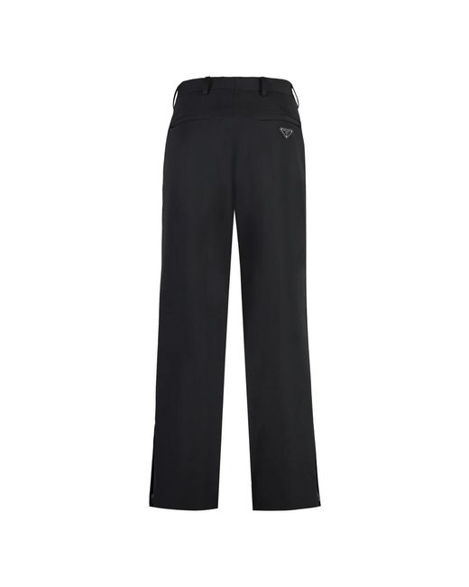 Prada Blue Straight Trousers for men