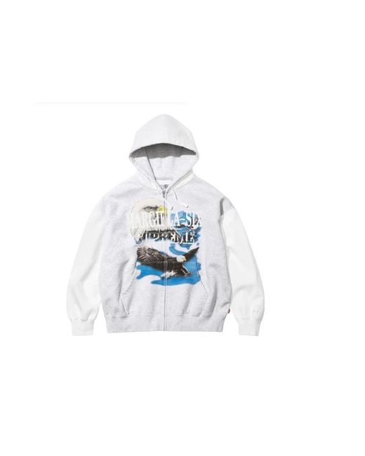 Supreme Blue Zip-Throughs for men