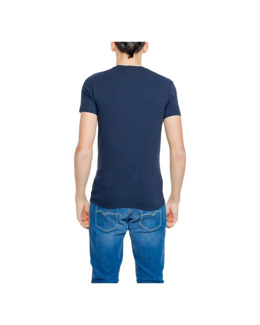 Emporio Armani Basic t-shirt frühjahr/sommer kollektion in Blue für Herren