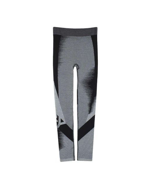 Y-3 Gray Nahtlose Wollmischung Leggings