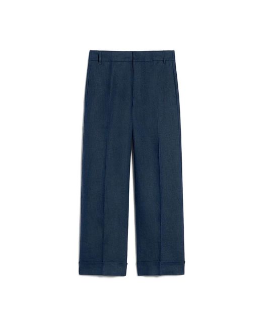 Straight Trousers Max Mara de color Blue