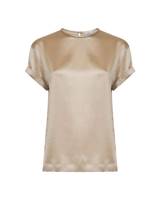 Blouses di Brunello Cucinelli in Natural
