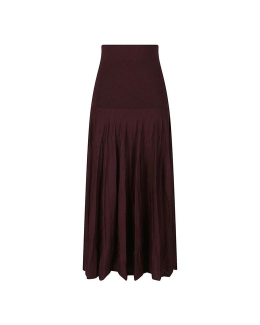 Rabanne Wool Knit Maxi Rok in het Purple