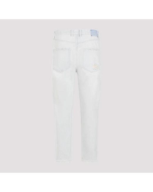 Golden Goose Deluxe Brand White Cropped Jeans for men