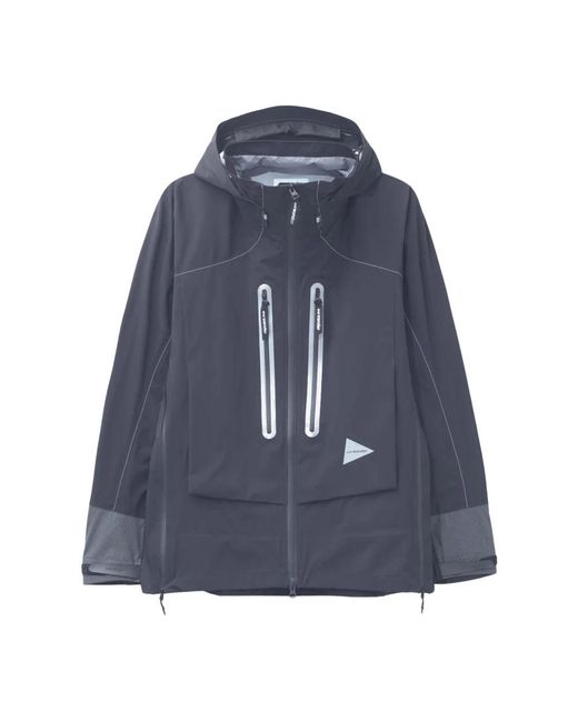 And Wander Blue Rain Jackets for men