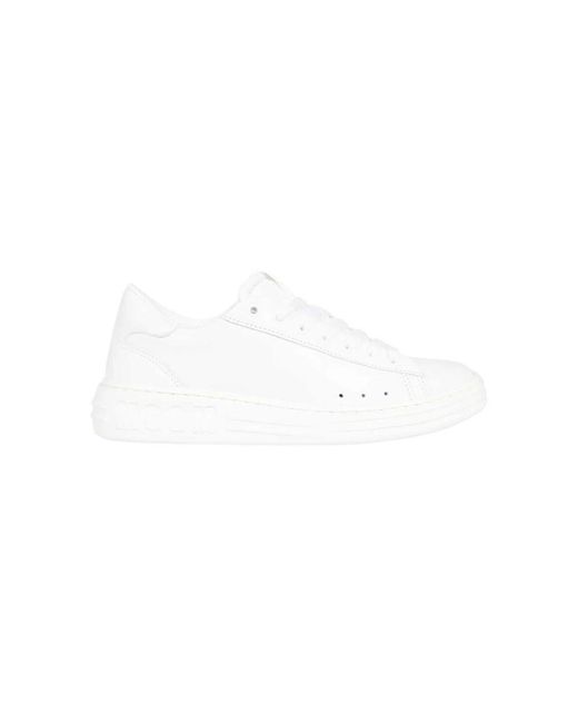 MSGM White Leder-Sneaker Mit Logodetail
