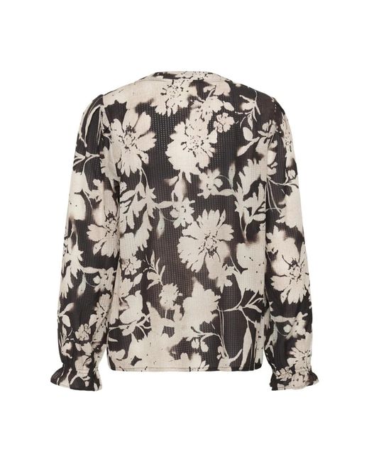 Blouses Cream de color Gray