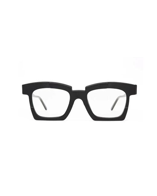 Kuboraum Accessoires ,Zwart ,Zwarte Matte Vierkante Bril Rx in het Black