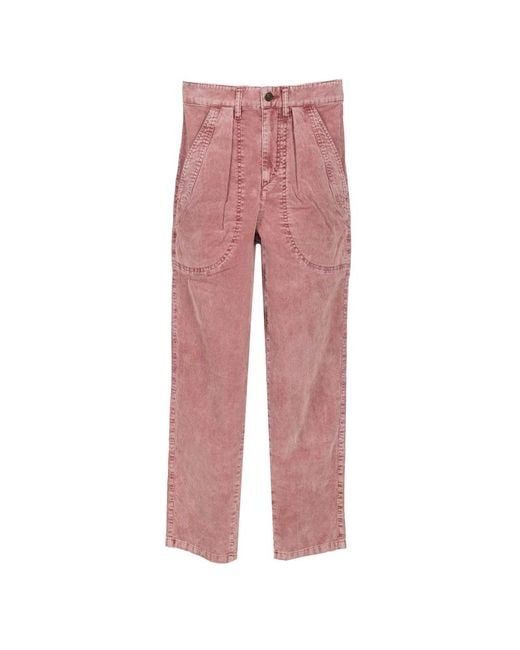 Isabel Marant Pink Straight Trousers