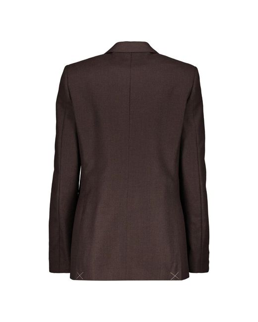 Burberry Black Strukturierter blazer mit kontrastdetails