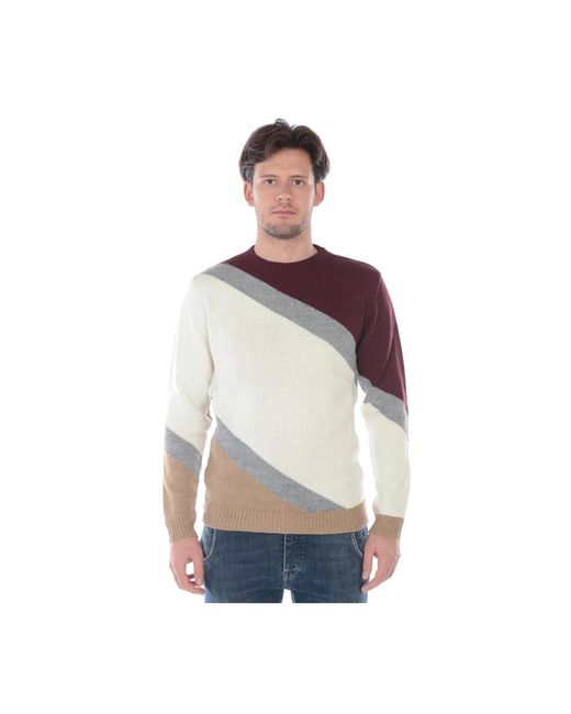 Round-Neck Knitwear Daniele Alessandrini de hombre de color Gray
