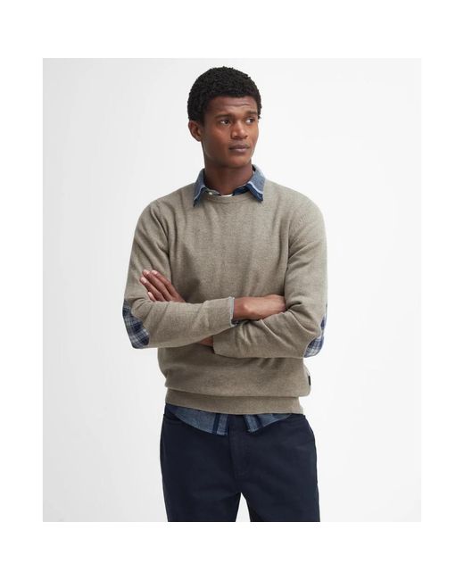 Barbour Gray Round-Neck Knitwear for men
