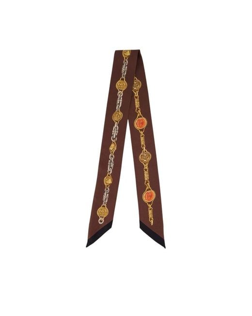 Versace Brown Silk Scarves