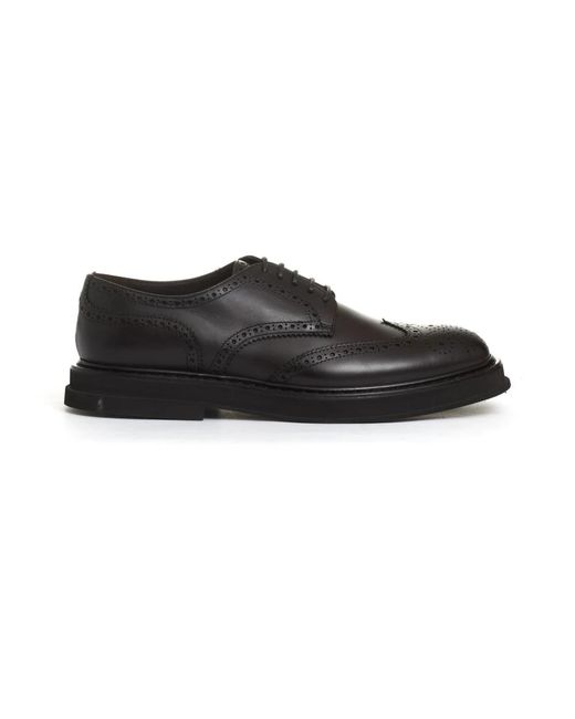 Doucal's Black Laced Shoes for men