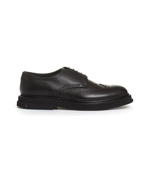 Doucal's Black Laced Shoes for men