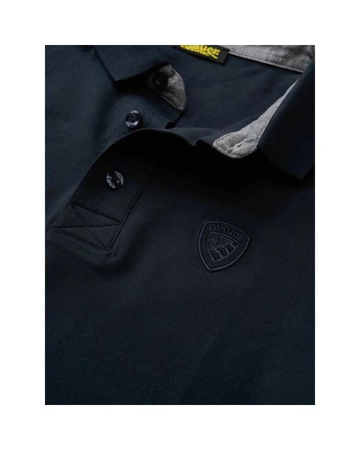 Blauer Pique Polo Philp in het Blue voor heren