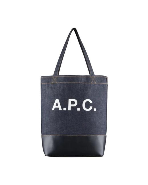 A.P.C. Blue Tote Bags for men