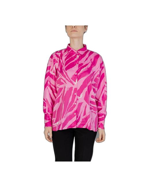 ONLY Overhemden ,Roze ,Polyester Shirts in het Pink