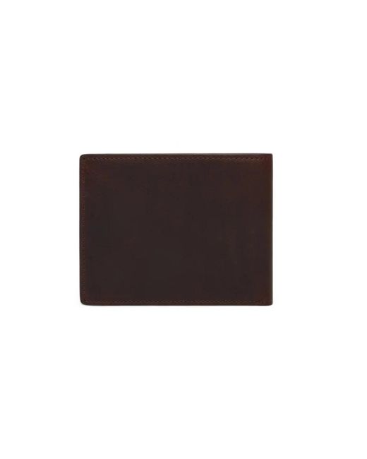 Guess Accessoires ,Bruin ,Roma Genuine Leather Wallet in het Black voor heren