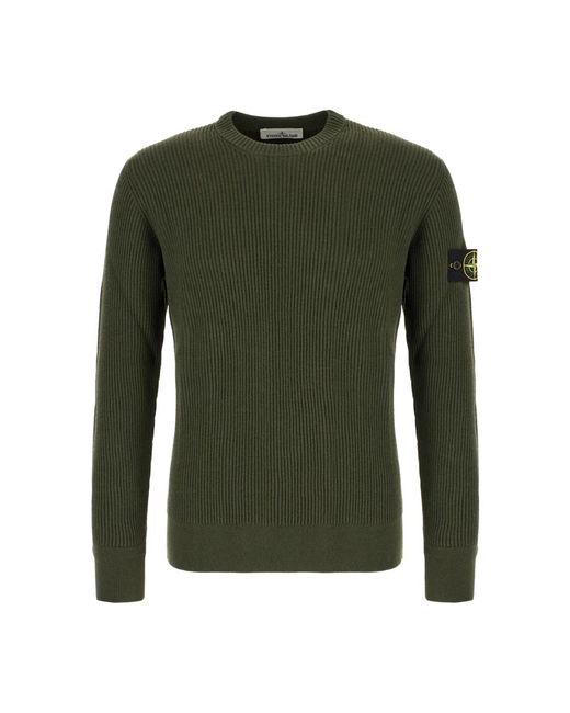 Stone Island Round-Neck Knitwear in het Green voor heren