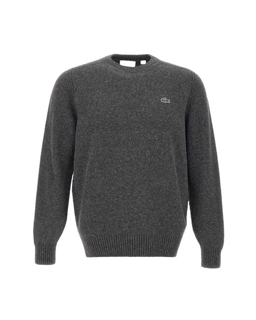 Lacoste Gray Round-Neck Knitwear for men