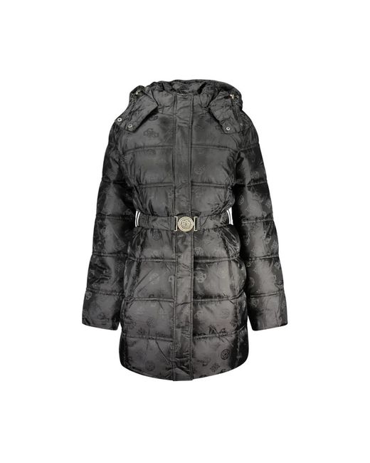 Guess Jassen ,Zwart ,Long Jacket in het Gray