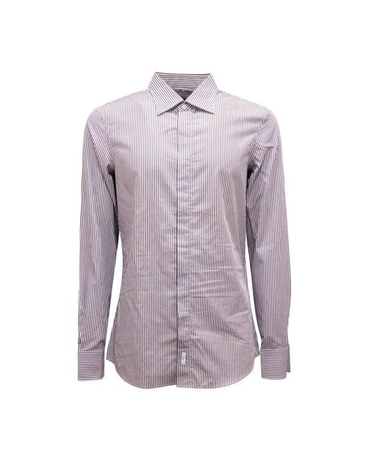 DSquared² Gestreiftes Hemd Made in Purple für Herren
