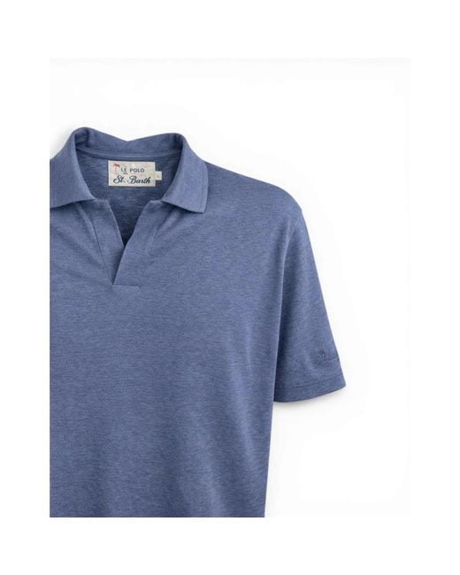 Mc2 Saint Barth Blue Polo Shirts for men