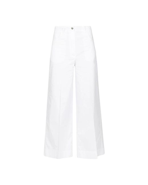 8pm White Wide Trousers