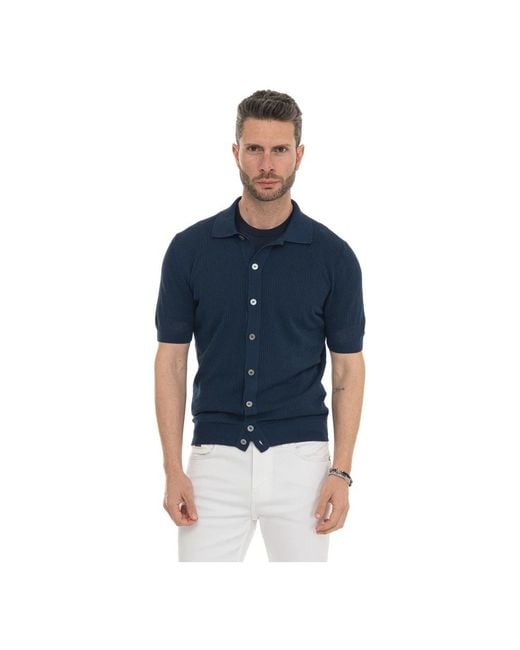 Gran Sasso Blue Cardigans for men