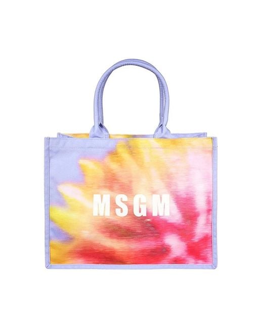 MSGM Pink Tote Bags