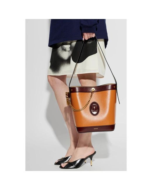 Versace Brown Bucket Bags