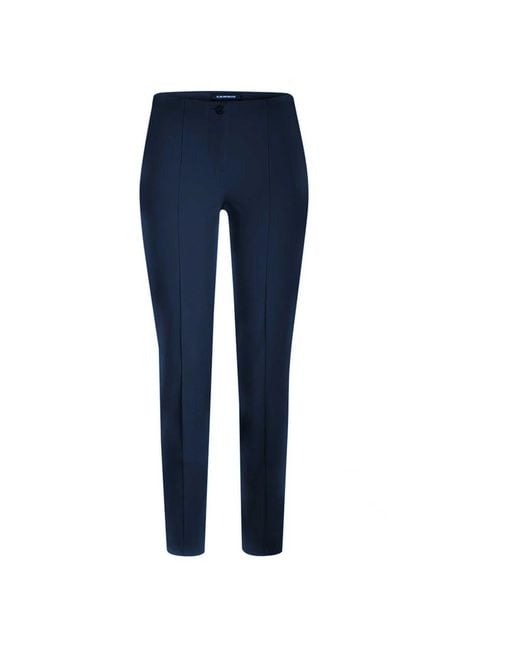 Cambio Blue Slim-Fit Trousers