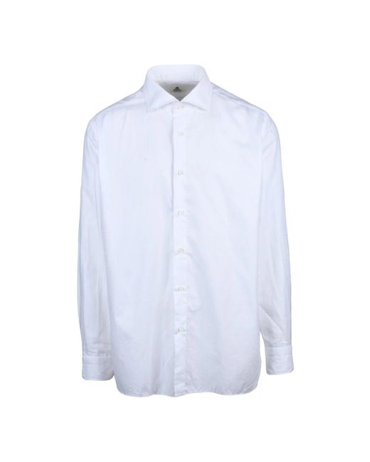 Luigi Borrelli Napoli Blue Formal Shirts for men