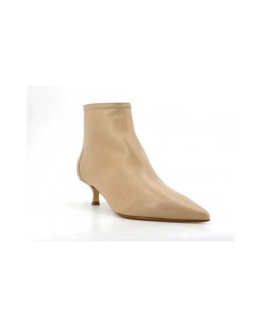 Anna F. Natural Heeled Boots