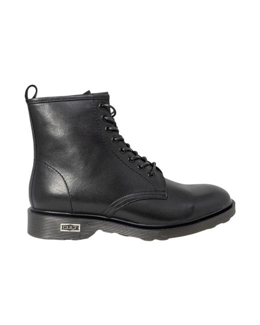 Cult Black Lace-Up Boots for men