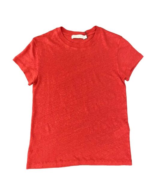 IRO Tops ,Rood ,Linnen Third T-Shirt in het Red voor heren
