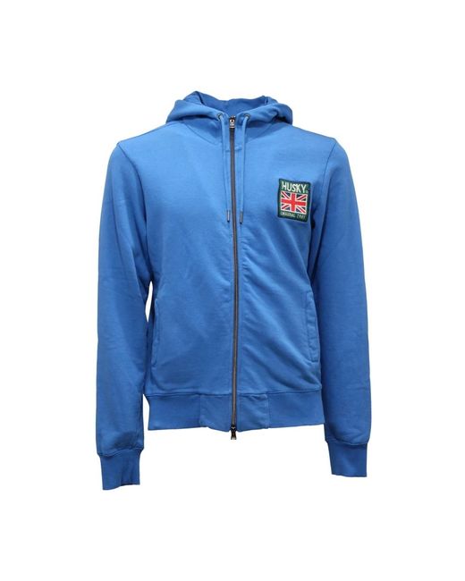 Husky Original Hoodies & Sweatvesten ,Blauw ,Peter Sweatshirt in het Blue voor heren